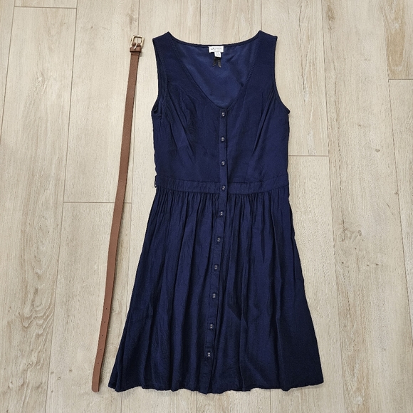 Dynamite Dress with Belt, Navy, Small - Picture 2 of 10